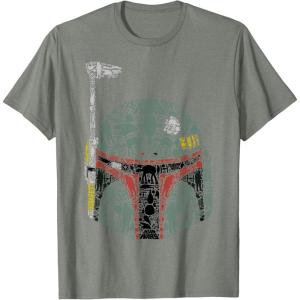 imageStar Wars Boba Fett Silhouette Helmet Fill Graphic TShirt TShirtOlive Heather