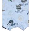 imageSTAR WARS Baby Henley Romper Newborn to Infant Sizes Newborn  24 MonthsPale Blue