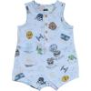 imageSTAR WARS Baby Henley Romper Newborn to Infant Sizes Newborn  24 MonthsPale Blue