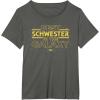 imageStar Wars Best Schwester in the Galaxy Family Trip German TShirtAsphalt Grey
