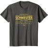 imageStar Wars Best Schwester in the Galaxy Family Trip German TShirtAsphalt Grey