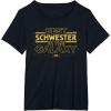 imageStar Wars Best Schwester in the Galaxy Family Trip German TShirtBlack