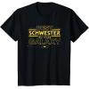 imageStar Wars Best Schwester in the Galaxy Family Trip German TShirtBlack