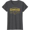 imageStar Wars Best Schwester in the Galaxy Family Trip German TShirtDark Heather Grey