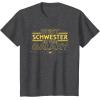imageStar Wars Best Schwester in the Galaxy Family Trip German TShirtDark Heather Grey