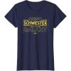 imageStar Wars Best Schwester in the Galaxy Family Trip German TShirtNavy Blue