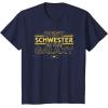 imageStar Wars Best Schwester in the Galaxy Family Trip German TShirtNavy Blue