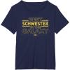 imageStar Wars Best Schwester in the Galaxy Family Trip German TShirtNavy Blue