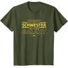 imageStar Wars Best Schwester in the Galaxy Family Trip German TShirtOlive Green