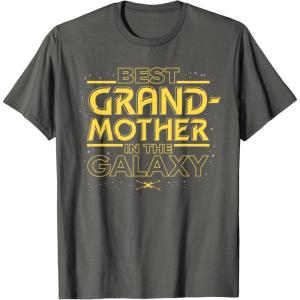 imageStar Wars Best Grandmother in the Galaxy Mothers Day TShirtAsphalt Grey
