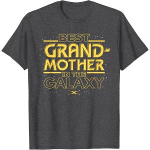 imageStar Wars Best Grandmother in the Galaxy Mothers Day TShirtDark Heather Grey