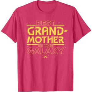 imageStar Wars Best Grandmother in the Galaxy Mothers Day TShirtRed Heather