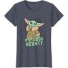 imageStar Wars The Mandalorian Grogu Precious Bounty Cutie TShirtHeather Blue