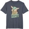 imageStar Wars The Mandalorian Grogu Precious Bounty Cutie TShirtHeather Blue