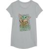 imageStar Wars The Mandalorian Grogu Precious Bounty Cutie TShirtHeather Grey