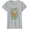 imageStar Wars The Mandalorian Grogu Precious Bounty Cutie TShirtHeather Grey