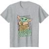 imageStar Wars The Mandalorian Grogu Precious Bounty Cutie TShirtHeather Grey
