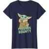 imageStar Wars The Mandalorian Grogu Precious Bounty Cutie TShirtNavy Blue