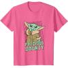 imageStar Wars The Mandalorian Grogu Precious Bounty Cutie TShirtPink Heather