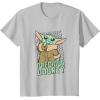 imageStar Wars The Mandalorian Grogu Precious Bounty Cutie TShirtSilver Grey