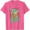 imageStar Wars The Mandalorian Grogu Precious Bounty Cutie TShirtPink Heather
