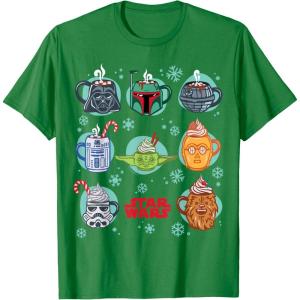 imageStar Wars  Holiday Cocoa Mug TShirtKelly Green