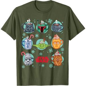 imageStar Wars  Holiday Cocoa Mug TShirtOlive Green