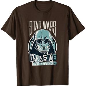 imageStar Wars Classic Darkside Forever Darth Vader Punk TShirtBrown