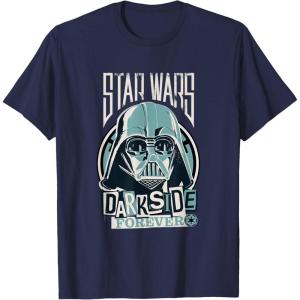 imageStar Wars Classic Darkside Forever Darth Vader Punk TShirtNavy Blue