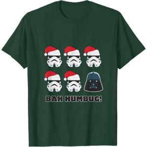 imageStar Wars Darth Vader Bah Humbug Holiday TShirtDark Green