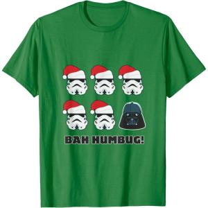 imageStar Wars Darth Vader Bah Humbug Holiday TShirtKelly Green