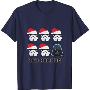 imageStar Wars Darth Vader Bah Humbug Holiday TShirtNavy Blue