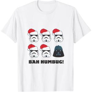 imageStar Wars Darth Vader Bah Humbug Holiday TShirtWhite