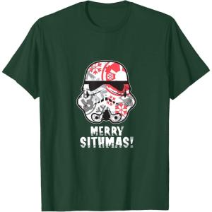 imageStar Wars Holiday Stormtrooper Merry Sithmas TShirtDark Green