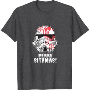imageStar Wars Holiday Stormtrooper Merry Sithmas TShirtDark Heather Grey