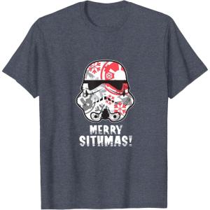 imageStar Wars Holiday Stormtrooper Merry Sithmas TShirtHeather Blue
