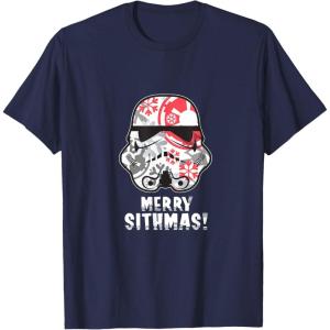 imageStar Wars Holiday Stormtrooper Merry Sithmas TShirtNavy Blue