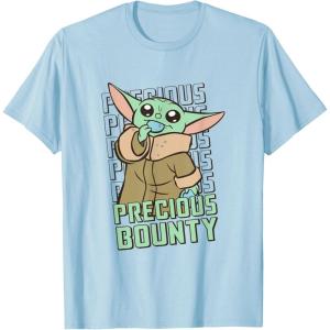 imageStar Wars The Mandalorian Grogu Precious Bounty Cutie TShirtBaby Blue