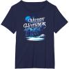 imageStar Wars  Merry Hothmas Holiday Style TShirtNavy Blue