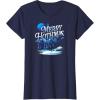 imageStar Wars  Merry Hothmas Holiday Style TShirtNavy Blue