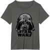 imageStar Wars Classic Darth Vader Empire Distressed Helmet TShirtAsphalt Grey