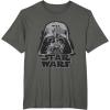 imageStar Wars Classic Darth Vader Empire Distressed Helmet TShirtAsphalt Grey