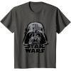 imageStar Wars Classic Darth Vader Empire Distressed Helmet TShirtAsphalt Grey