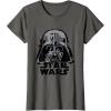 imageStar Wars Classic Darth Vader Empire Distressed Helmet TShirtAsphalt Grey