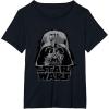 imageStar Wars Classic Darth Vader Empire Distressed Helmet TShirtBlack