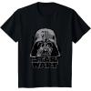 imageStar Wars Classic Darth Vader Empire Distressed Helmet TShirtBlack