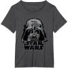imageStar Wars Classic Darth Vader Empire Distressed Helmet TShirtDark Heather Grey