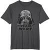 imageStar Wars Classic Darth Vader Empire Distressed Helmet TShirtDark Heather Grey