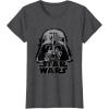imageStar Wars Classic Darth Vader Empire Distressed Helmet TShirtDark Heather Grey