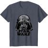 imageStar Wars Classic Darth Vader Empire Distressed Helmet TShirtHeather Blue